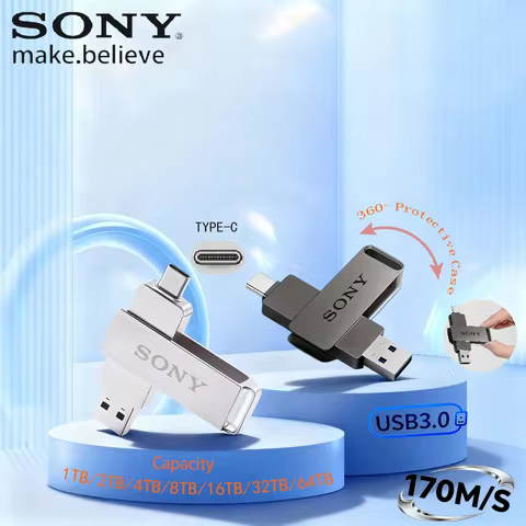 SONY Usb Flash Drive TYPE-C USB 2 en 1 Pendrive 1TB 2TB 4TB 8TB 16TB 32TB High capacity OTG Pen Driv