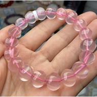 Collectible grade carved rose quartz bracelet, rose Quartz skein twisting bracelet, high quality ros