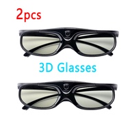 HIS-neis25 2pcs 3D Universal Glasses For Xgimi Z3/Z4/Z6/H1 Nuts G1/P2 Active Shutter 96-144HZ Rechargeable BenQ And DLP K Projector 3D Glasses