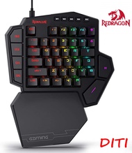 Redragon K585 DITI คีย์บอร์ดเล่นเกม RGB มือเดียว Bleu switch ปุ่มกดสำหรับเล่นเกมระดับมืออาชีพพร้อมปุ