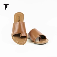 TRUSTKY - Women's Leather Sandals - Leather Flat Sandals | AMORE AMORE AMORE