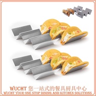 【WUCHT】Stainless Steel Taco Holder Stand Taco Truck Tray Style, Rack Holds Up to 3 Tacos Each - 4" x