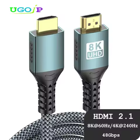 UGOJP HDMI 2.1 Cable 8K 60Hz 4K 240Hz 48Gbps 8K HDMI to HDMI Cable for TV Monitor PS5 Xbox Laptop Pr