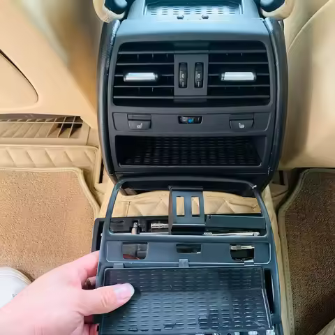 Chrome Front Center Left/Right Air Vent Grille Outlet Cover Middle Rear AC Vent Panel For BMW 7 Seri