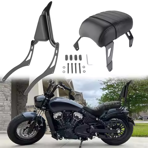 For Indian Scout Bobber Twenty/Sixty 2018-2023 Leather Rear Passenger Seat Sissy Bar Backrest Pad OE