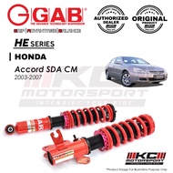 Honda Accord SDA CM 2003-2007 - GAB HE Series Adjustable Suspension / Coilover