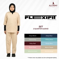 3 QUARTER Flexifit Scrub Suit Women Set (Shirt + Pants) by Alchemy Apparel