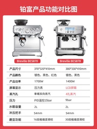 咖啡機鉑富Breville 876/878半自動意式家用商用專業一體咖啡機蒸汽磨豆