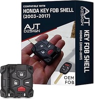 AJT Design Injection Fob Shell for Honda – Key Fob Cover Replacement Case – Fits Accord, Civic, CR-V