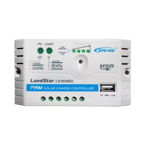 EPEVER LS1024EU，12/24V, 10A PWM LandStar Solar Charge Controller Regulators Programmable Solar Charg
