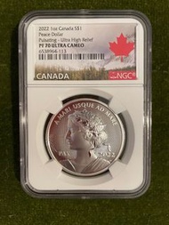 2021 加拿大和平銀幣 1 oz silver coin  (NGC PF 70)