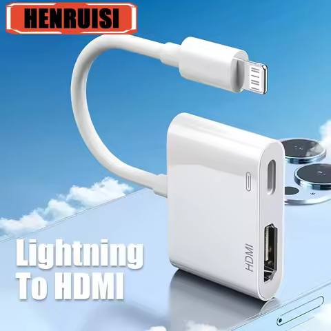 For Lightning To HDMI-Compatible Adapter HD 1080P Projection Cable Adapter Display Video Converter A