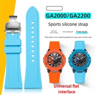 20/22/24mm Sport Silicone Resin Watch Band For GA‑2200 GA‑2300 GA2000 Shock‑Resistant Durable Men Wa