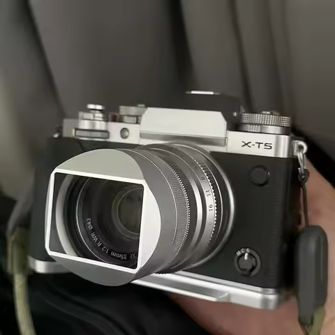 Aluminum Square Lens Hood Lens Shade With Cap for Fujifilm XF 35mm F2 R WR, XF 23mm F2 R WR