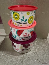 Tupperware one touch air tight container fruity design -3pcs