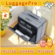 【Bags & Luggage Pro】 Side-opening charging aluminum frame luggage with universal wheels18Women's car