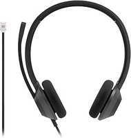 Cisco Headset 322 RJ9, Wired Dual On-Ear Headphones, RJ9 Connection for Cisco IP Phone, Carbon Black, 2-Year Limited Liability Warranty (HS-W-322-C-RJ9)