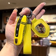 Porsche key cover macan Cayenne Cayman taycan 718 Boxster 911 Panamera key yellow track edition prot
