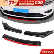 GEEBON Car Front Bumper Lip Universal Body Spoiler Canard Splitter Diffuser Chin Bumper 1810mm