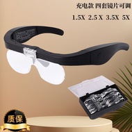 Ophthalmology Magnifying Glasses 5 Times Head-Mounted High-Definition Eyes Glasses Style Embroidery 