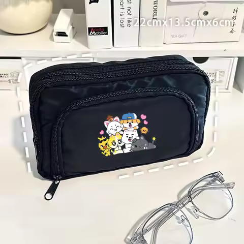 ENHYPEN Pencil Case KPOP Men's Team Print Multi Pocket Pen Pouch Student Large Capacity Pencil Bag S