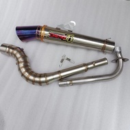 ∇ Θ ⚽ © ◆ Highmount conical pipe daeng sai4 51mm exhaust Muffler open Spec for xrm 125 wave 125 xrm