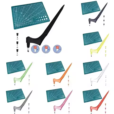 1/2/4Set Craft Cutting Tools 3Pcs 360-Degree Rotating Carbon Steel Replacement Blade Cutting Mat DIY