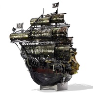 3D Metal Puzzle The Queen Anne's Revenge Jigsaw Pirate Ship DIY Model Building Kits Toys For Teens Brain Teaser