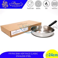 WAJIB PUNYA BIMA PRIMA X1 | HERITANCE CLASSIC | CHEFS 20-24CM FRYPAN/PANCI PENGGORENGAN STAINLESS ST