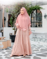 gamis wanita attin raina light rose