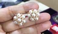 10k sd gold earing swarovski pearl