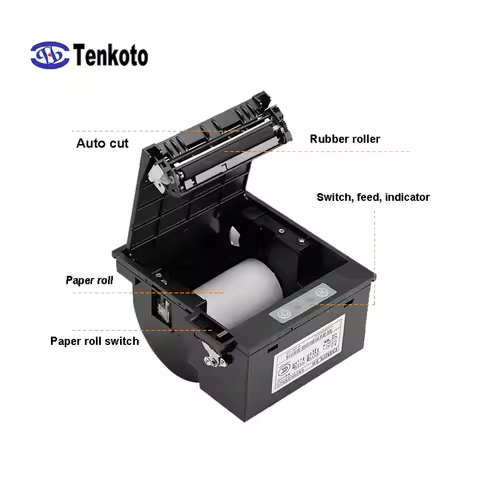 RS232 80mm Panel Thermal Receipt Printer Module Serial Embedded Printing USB KIOSK Print 3 Inch Invo
