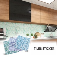 CK Wall Kitchen Bathroom Wallpaper 3D Tiles Shiny Sticker Home Decoration Peel And Stick 25cm x 25cm 家居装饰 即剥即贴