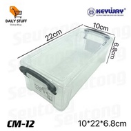 KEYWAY Multipurpose Box With Stackable Lockable Lid Model CM-12 Size W10 x L22 x S6.8 Cm.m.
