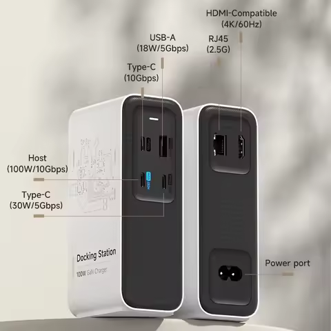 Hagibis 100W GaN Docking Station for Switch ROG Ally Steam Fast Charger 4K Monitor 2.5G Ethernet for
