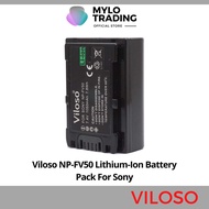 Viloso NP-FV50 Lithium-Ion Battery Pack For Sony HDR-XR550 HXR-MC50 HXR-NX30 HXR-NX330 HXR-NX3D1 HDR