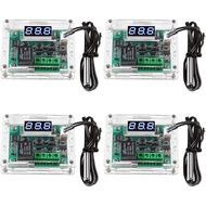 4 Unit W1209 dengan Sarung 12V DC Papan Kawalan Suhu Digital Mikro Termostat Digital-50-110 ° C Modu