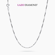 LAZO DIAMOND 9k White Gold Twist Box Chain Necklace