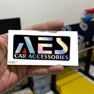 AES, AES stickers, motorcycle stickers, car stickers, reflective stickers on and hologram