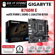 Gigabyte B760M E DDR5 LGA1700 mATX Intel Motherboard + Intel 13th 14th Processor (I3-13100/I5-13400/