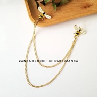 Tassel Bee Chain pin Brooch | Bee brooch