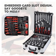 TBS187 186pcs Aluminum Toolbox Set, Car Repair & Workshop Hand Tools. Alat Bertukang for Motor Maint