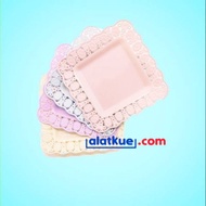 Medium Square Plastic Plate Souvenir Serving Container (Price for 8 pcs)