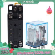 220/240V AC Coil DPDT Power Relay MY2NJ 8 Pin w Socket Base