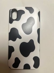 二手-iPhone XR韓國乳牛鏡子卡夾手機保護殼