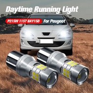 2pcs LED Daytime Running Light DRL Bulb Lamp P21/5W 1157 BAY15D Canbus No Error For Peugeot RCZ 2010