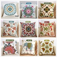 Cushion Cover Embroidery Cotton Square Sofa Cushion Cover 45x45cm Sofa Pillow Case Throw Pillow Case
