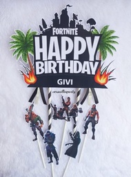 Cake Topper Fortnite / Topper kue Fortnite / Tusukan kue Fortnite