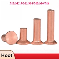 Copper countersunk head rivets GB869 percussion type flat head flat cone head solid rivets Copper d 
