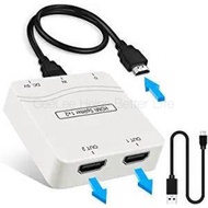 4K HDMI Splitter 1x2 Full 3D 1080p HDCP Stripper Splitter 1 in 2 out  For HDTV DVD PS3 Xbox